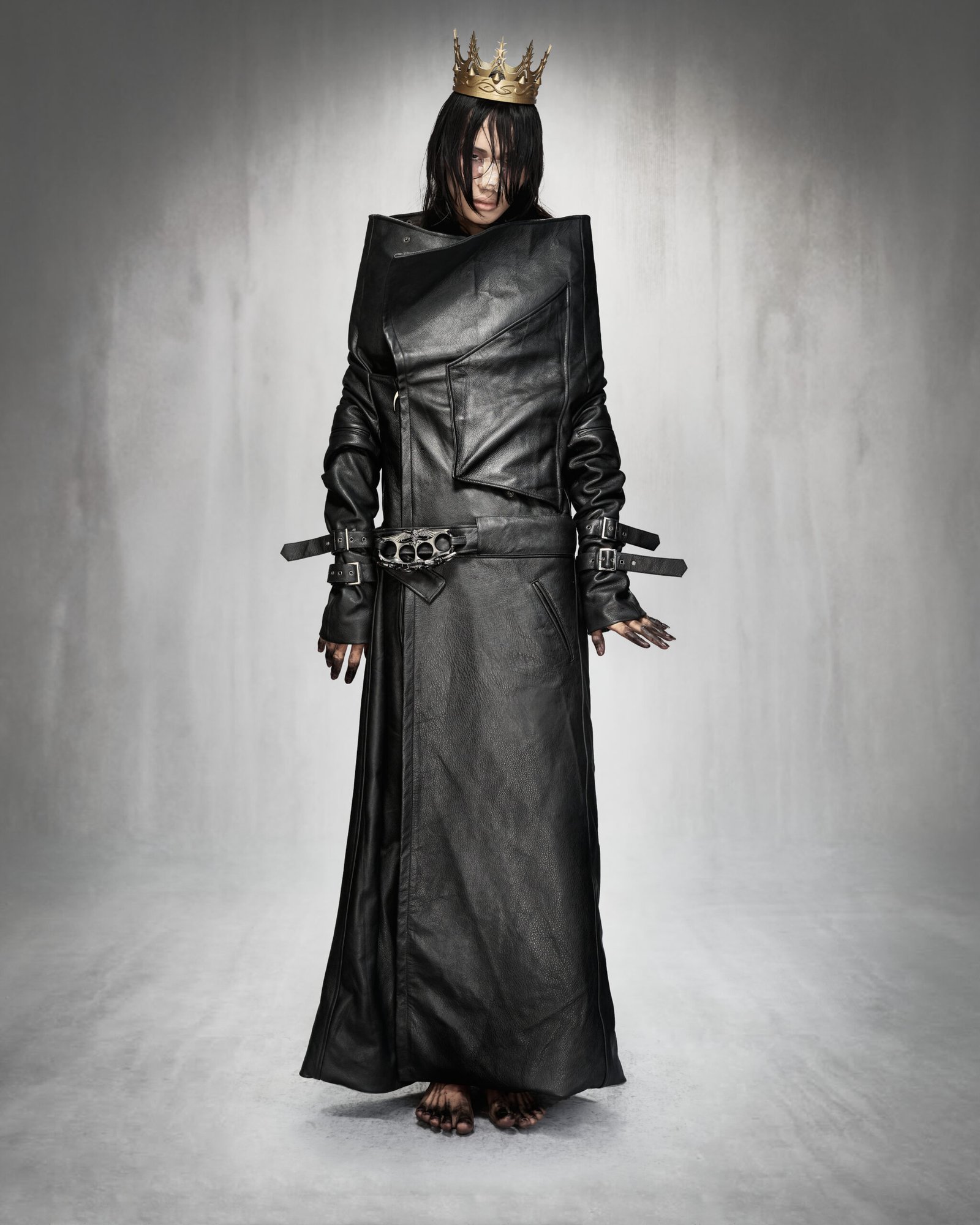 PAIMON COW LEATHER TRENCH COAT